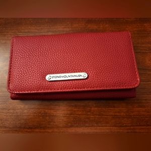 Red Stone Mountain Trifold Wallet